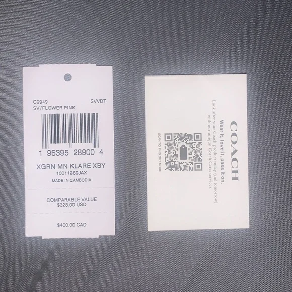 Beautiful Brand New Never Used Pink Coach Bag With Tags - Picture 8 of 8